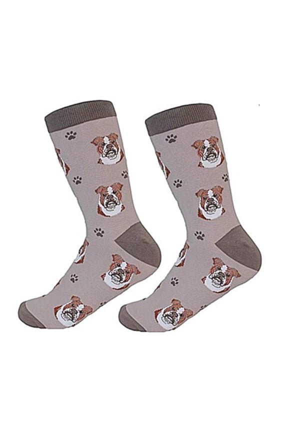 Bulldog Dog Breed Socks Unisex Sock Daddy by E&S Pets
