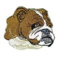 thumbnail image 1 of Bulldog Dog Face Embroidery Iron On/Sew patch [3" x 3"], 1 of 1