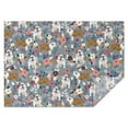 thumbnail image 1 of Bulldog Dog and Flower Florals Rectangle Tablecloth 60"x84",Waterproof Polyester Rectangle Table Cloth, Wipeable Spillproof Polyester Tablecloth for Dining, Camping, Indoor and Outdoor, 1 of 5