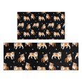 thumbnail image 1 of Bulldog Dog and Footprints Kitchen Rugs Sets Of 2,Anti Fatigue Kitchen Mat Rugs Non Slip Washable,Decorative Kitchen Floor Mats for Kitchen,Sink,Laundry,17"x30"+17"x47", 1 of 7
