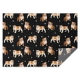 thumbnail image 1 of Bulldog Dog and Footprints Rectangle Tablecloth 60"x84",Waterproof Polyester Rectangle Table Cloth, Wipeable Spillproof Polyester Tablecloth for Dining, Camping, Indoor and Outdoor, 1 of 5