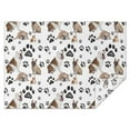 thumbnail image 1 of Bulldog Dog and Footprints Rectangle Tablecloth 60"x84",Waterproof Polyester Rectangle Table Cloth, Wipeable Spillproof Polyester Tablecloth for Dining, Camping, Indoor and Outdoor, 1 of 5