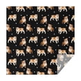 thumbnail image 1 of Bulldog Dog and Footprints Square Tablecloth,Waterproof Square Table Cover,Wipeable Spillproof Washable Table Cover for Home Kitchen Party Decor 42"X42"(107x107cm), 1 of 6
