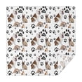 thumbnail image 1 of Bulldog Dog and Footprints Square Tablecloth,Waterproof Square Table Cover,Wipeable Spillproof Washable Table Cover for Home Kitchen Party Decor 52"x52"(132x132cm), 1 of 6