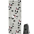 thumbnail image 1 of Bulldog Dog Hot Yoga Mat Towel Non Slip for Hot Yoga - Quick-Drying Yoga Mat Cover with 4 Corner Pockets with Travel Bag - Hot Yoga Towel Non Slip 74"x26", 1 of 6