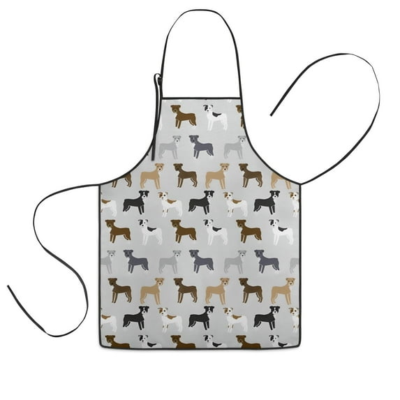 Bulldog Dog Kids Aprons for Girls and Boys,Adjustable Neck Strap Toddler Aprons for Kids Cooking Baking