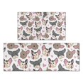 thumbnail image 1 of Bulldog Dog and Love Heart Kitchen Rugs Sets Of 2,Anti Fatigue Kitchen Mat Rugs Non Slip Washable,Decorative Kitchen Floor Mats for Kitchen,Sink,Laundry,17"x30"+17"x47", 1 of 7