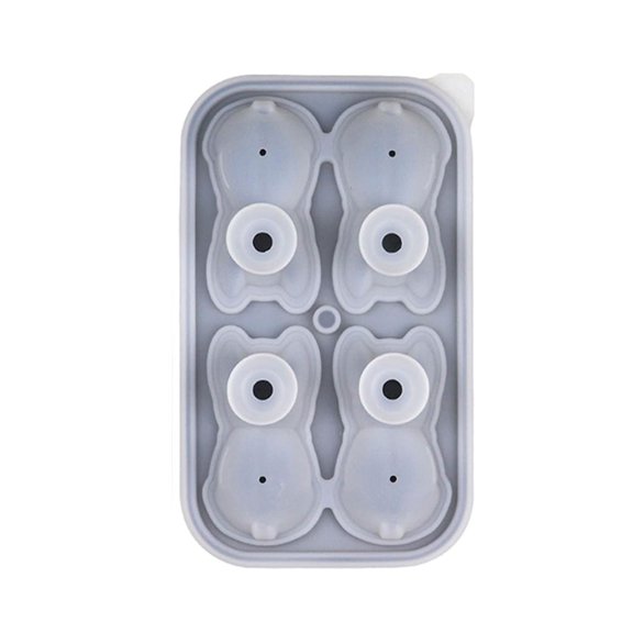 Bulldog Dog Shaped Ice Cube Tray Animal Theme Ice Making Mold for DIY Lover