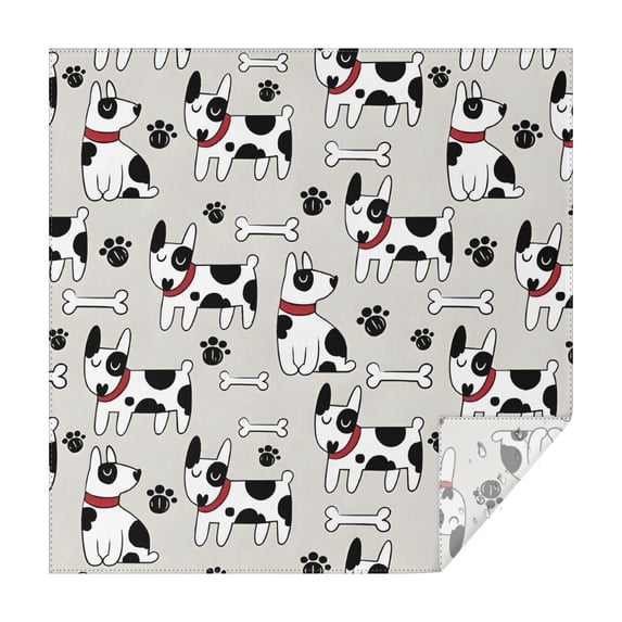 Bulldog Dog Square Tablecloth,Waterproof Square Table Cover,Wipeable Spillproof Washable Table Cover for Home Kitchen Party Decor 42"X42"(107x107cm)