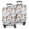 thumbnail image 1 of Bulldog Dog and Footprints Luggage Cover Fashion Suitcase Cover Baggage Covers Fit 25-28 Inch Luggage (Go Travel), 1 of 5