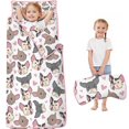 thumbnail image 1 of Bulldog Dog and Love Heart Toddler Nap Mats for Kids Preschool,Sleeping Mat Bag or Kids,Toddler Sleeping Bag,Toddler Nap Mat or Daycare, 1 of 6