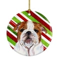 thumbnail image 1 of Bulldog English Candy Cane Holiday Christmas Ceramic Ornament SS4553, 1 of 2