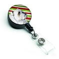 thumbnail image 1 of Bulldog English Candy Cane Holiday Christmas Retractable Badge Reel, 1 of 1