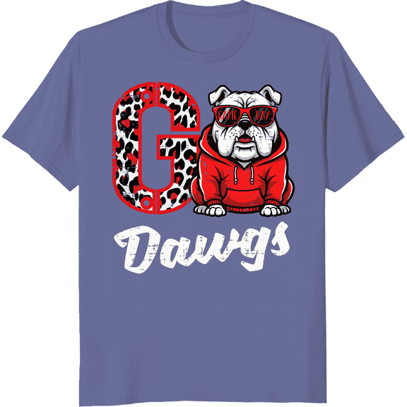 Bulldog Go Dawgs Cute Dog T-Shirt ,Full Sizes S-5XL