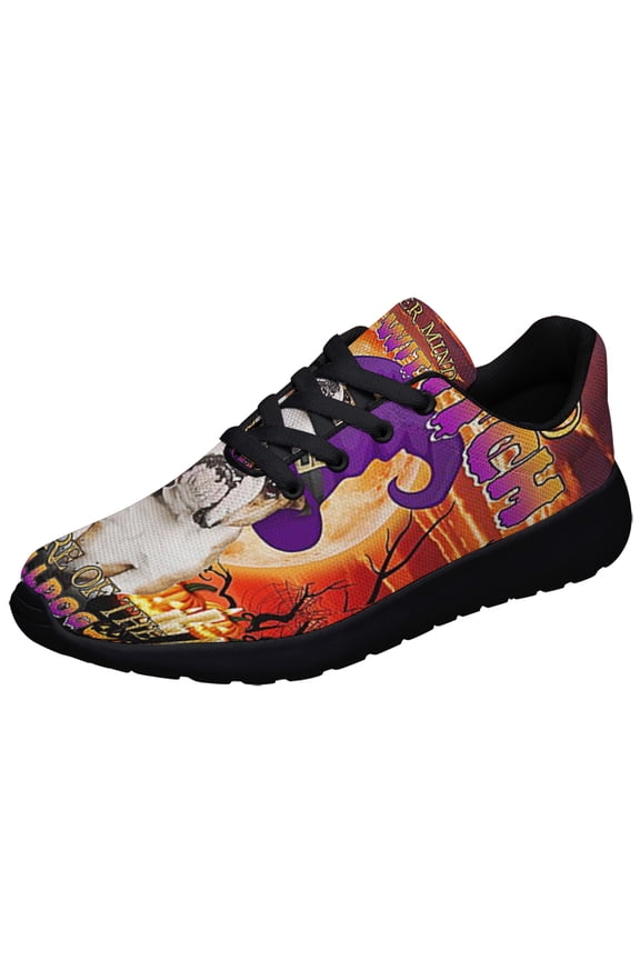 Bulldog Halloween Shoes Sneakers Black Size 12