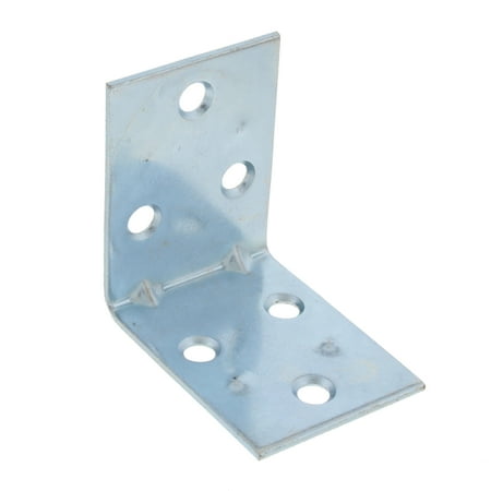 Bulldog Hardware 2-1/2 in. Double Wide Corner Brace, Zinc Plated Steel (2 Pack)