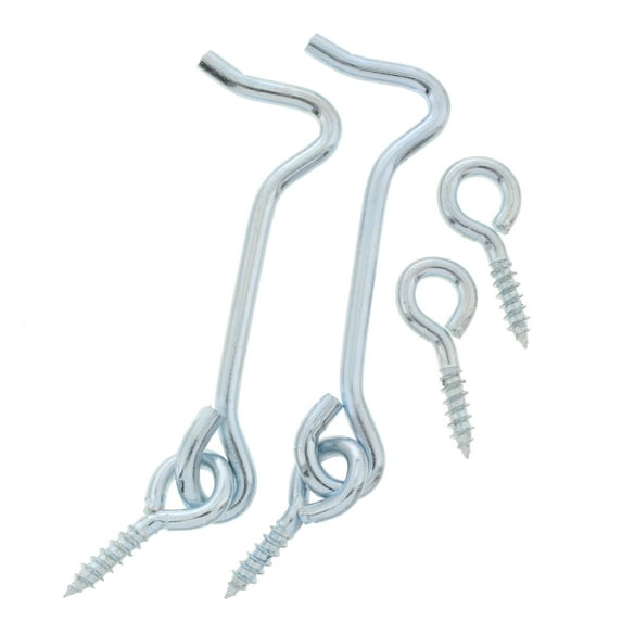 Bulldog Hardware 2-1/2 in. Gate Hook and Eye, Zinc Plated, 2 Pack