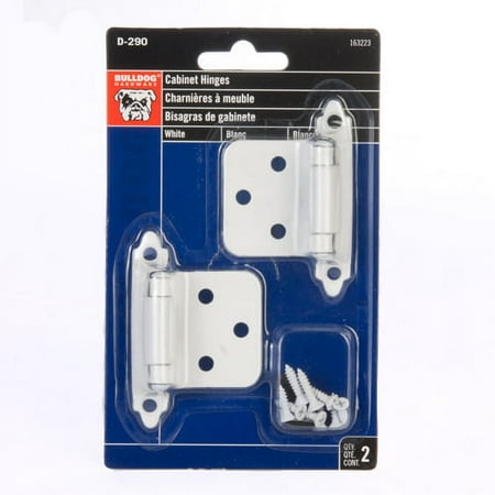 Bulldog Hardware Cabinet Hinges, White