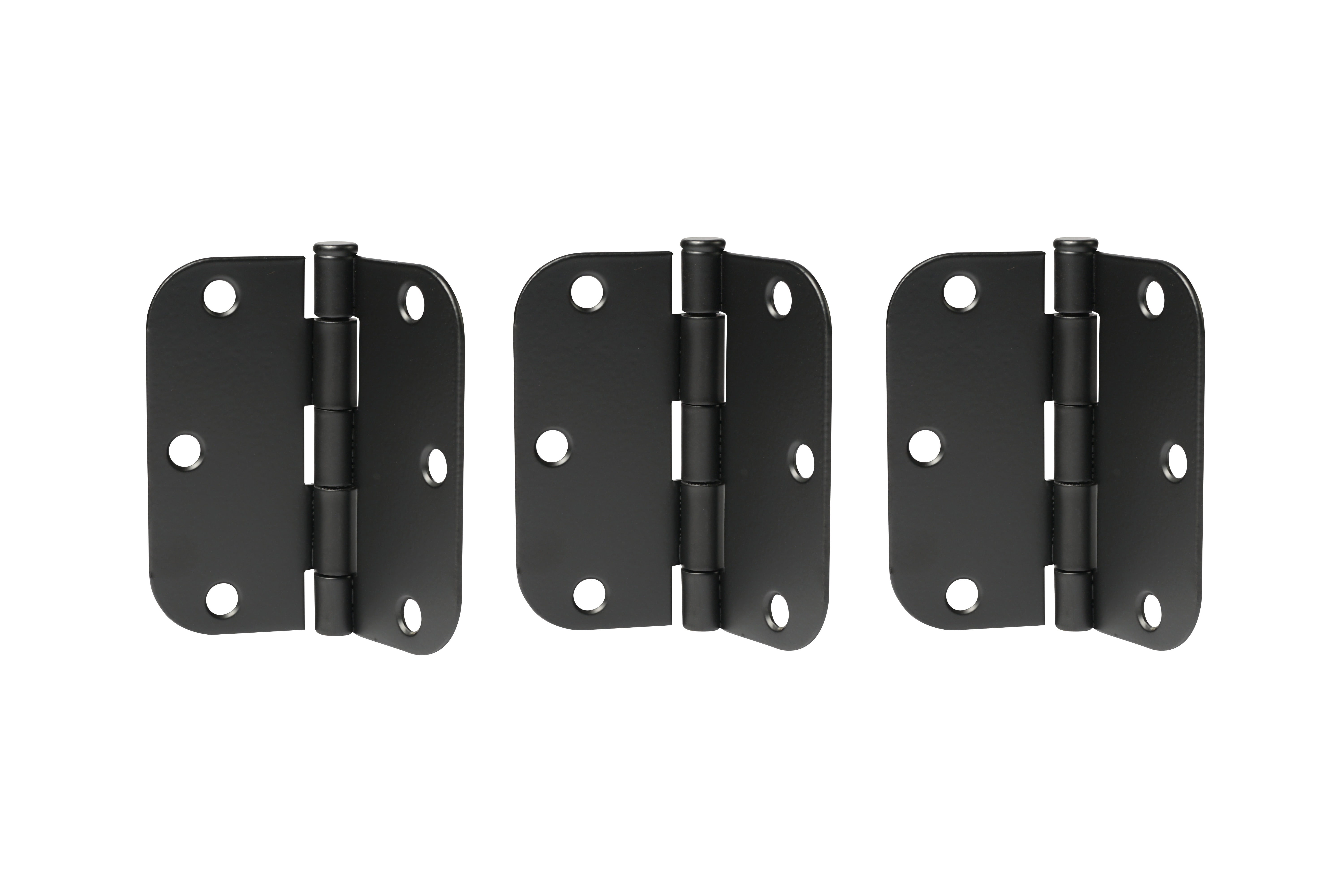 Bulldog Hardware Round Corner Hinge, 3 Pack, Oil Rubbed Bronze