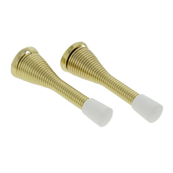 Bulldog Hardware Spring Doorstop, Brass Plated, 2 Pack