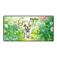 thumbnail image 1 of Bulldog Hello Spring Time Flower Floral Nature Desk Mat Full Keyboard Mouse Pad Dog Lover Gifts Idea Large Mousepad - 02031, 1 of 5