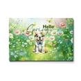 thumbnail image 1 of Bulldog Hello Spring Time Flower Floral Nature Horizontal Matte Canvas Poster Dog Lover Gifts Idea Wall Art Home Decor - 02031, 1 of 5