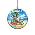 thumbnail image 1 of Bulldog Hello Summer Beach Theme with Sunglasses and Tropical Cocktail Ceramic Round Ornament Dog Lover Gifts Idea Home Tree Decor - 00009, 1 of 5