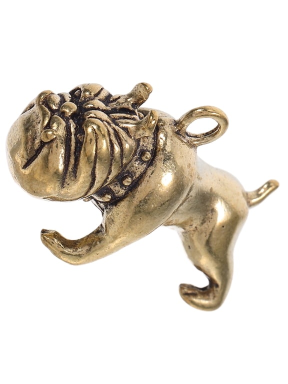 Bulldog Keychain Vintage Decor Key Fob Keychain Charm Animal Shape Charm Brass Keychain Brass Bulldog
