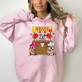 thumbnail image 1 of Bulldog Love Kisses Stand Cartoon Graphic Valentine's Day Hoodie Sweatshirt, 1 of 4