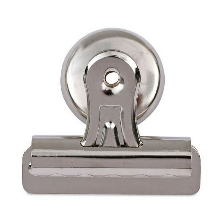 Bulldog Magnetic Clips, Medium, Nickel, 12/Pack Bulldog Magnetic Clips, Medium, Nickel, 12/Pack