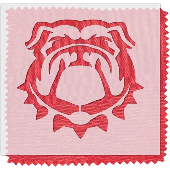 Bulldog Mascot Logo Stencil, 4x3.70 in -Reusable Bulldog Stencils for Painting on Wood, Walls, Fabric & Rocks - Durable 14 Mil Mylar Plastic - Officially Licensed