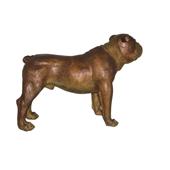Nifao Bulldog Medium Bronze Statue Home Decor Sculpture, 29"L x 11"W x 20"H
