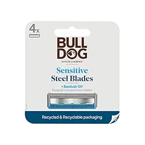 Bulldog Mens Skincare and Grooming Sensitive Skin Razor Blades Refills ...