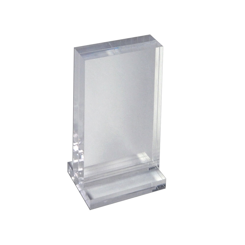 Clear Acrylic Block Frame with Base, 5" x 7"