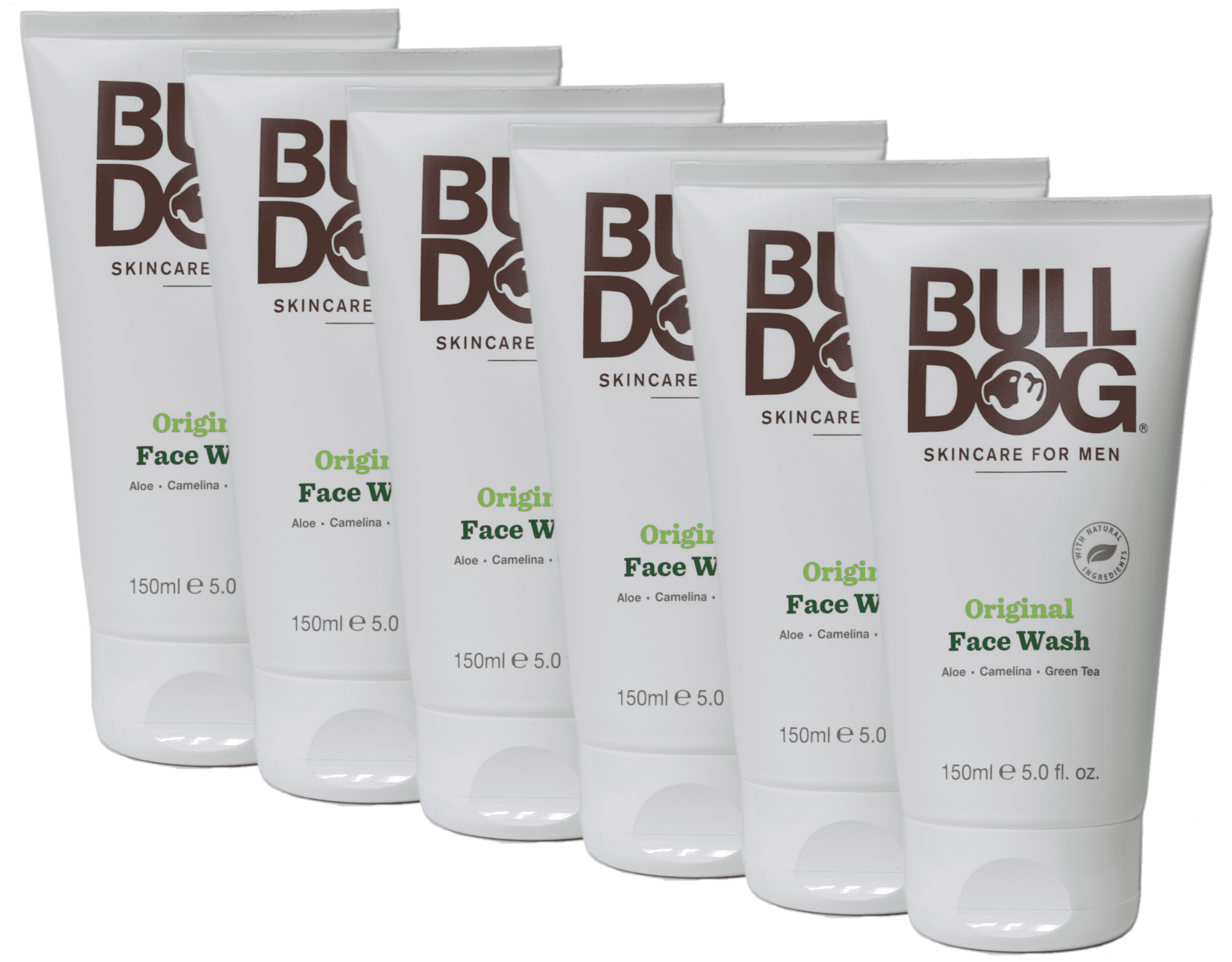 Bulldog Natural Original Face Wash with Aloe Camelina and Green Tea 5 oz Pack of 6