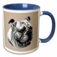 thumbnail image 1 of 3drose, Bulldog Portret, 11oz Two-tone Blue Mug, 1 of 6