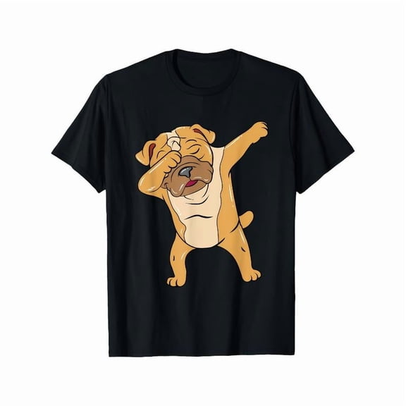 Bulldog Puppy Tee Mens Graphic T Shirt Tops Cartoon Dog Lover Casual Cotton Short Sleeve Shirt Black S-5XL