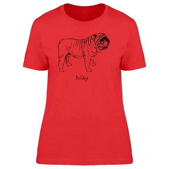 Bulldog Silhouette T-Shirt Women -Image by Shutterstock, Female x-Large