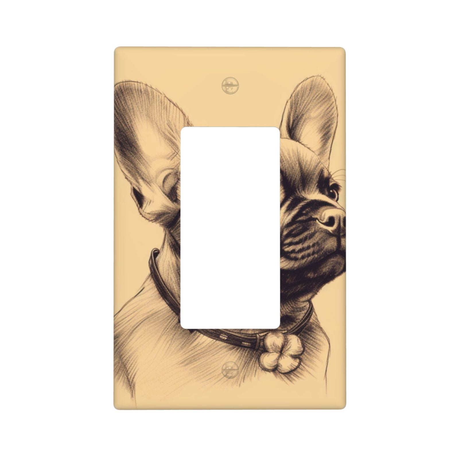 Panda Bamboo Duplex Outlet Wall Plate - 1 Gang Standard Size Decorative Switch Cover For Home & Office