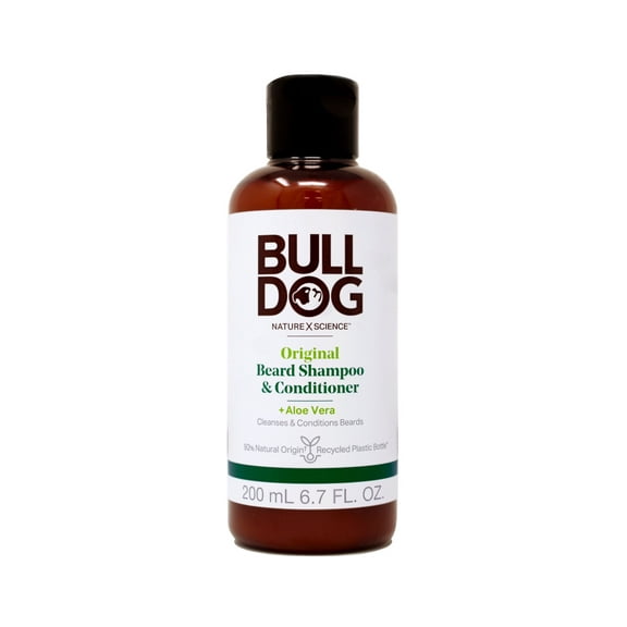 Bulldog Skincare For Men, Beard Shampoo & Conditioner + Aloe Vera, Original , 6.7 fl oz Pack of 3