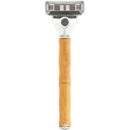 Bulldog Skincare For Men, Original Bamboo Razor, Two 5-Blade Cartridges