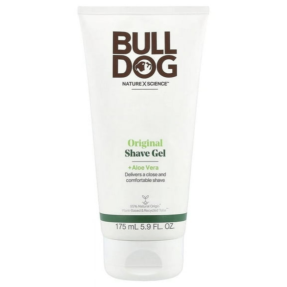 Bulldog Skincare For Men, Original Shave Gel +Aloe Vera, 5.9 fl oz Pack of 3