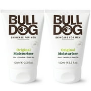 Bulldog Skincare Original Moisturizer For Men Pack of 2 With 8 Essential Oils, Green Tea, Green Algae, Konjac Mannan and Vitamin E, 3.3 fl. oz. C39
