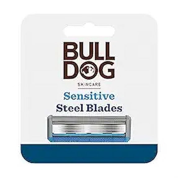 Bulldog Skincare - Sensitive Steel Blades - Men's Razor Blade Refills – Contains 4 Blade Heads