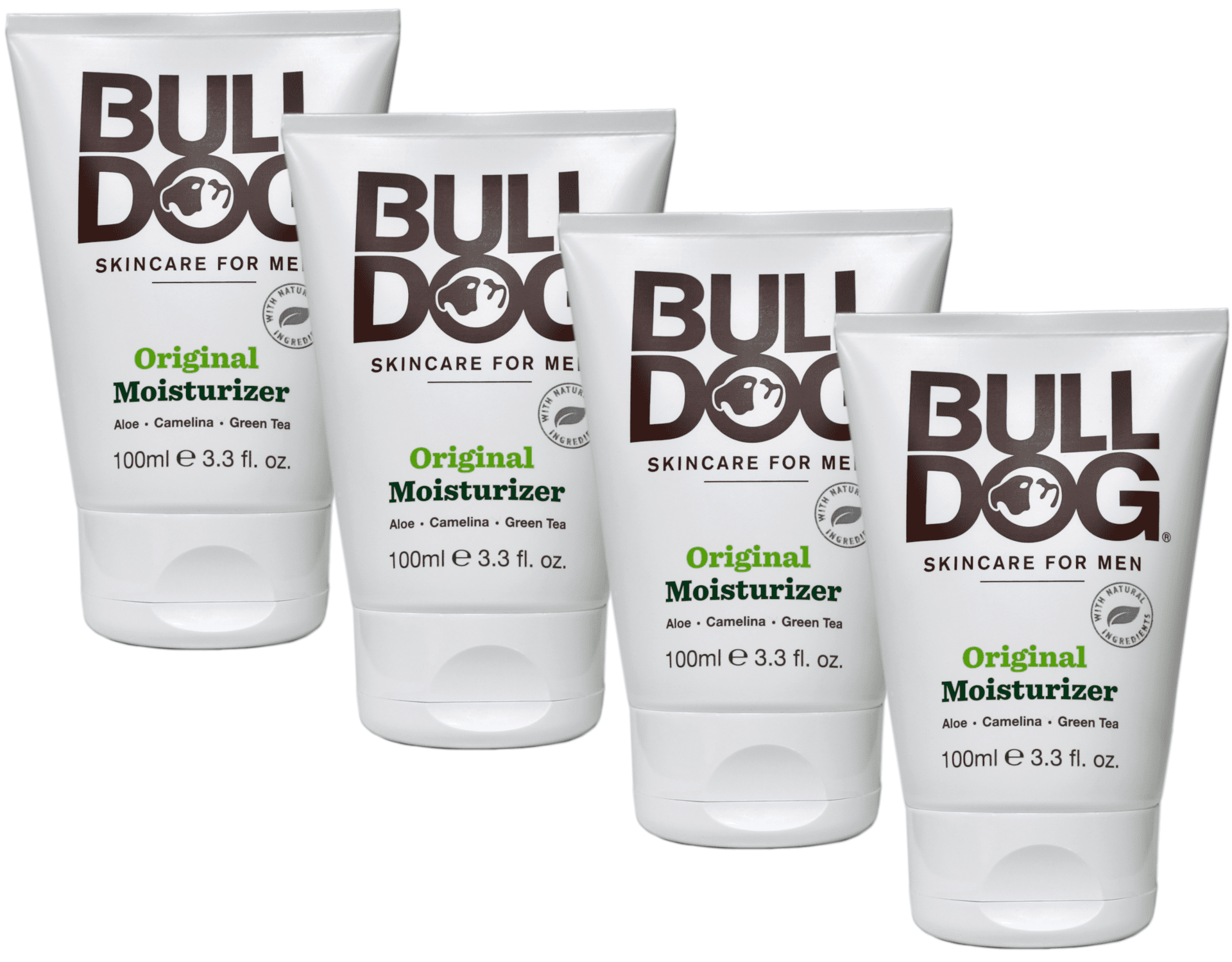 Bulldog Skincare for Men Original Face Moisturizer, 3.3 Oz Pack of 4