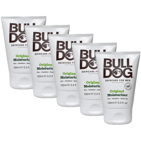 Bulldog Skincare for Men Original Face Moisturizer, 3.3 Oz Pack of 5