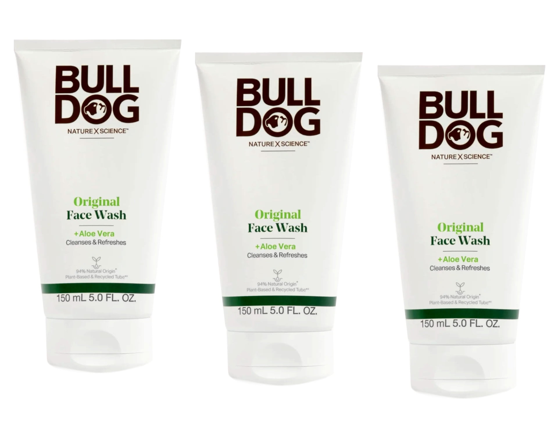 Bulldog Skincare for Men Original Face Wash, 5 Oz, 3 Pack