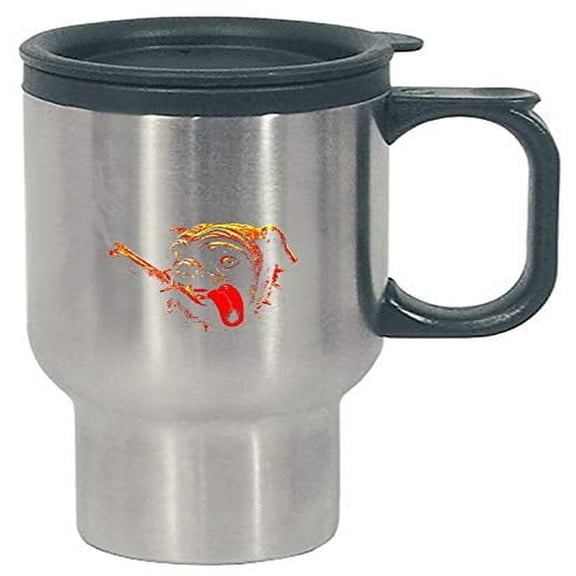 Bulldog Smoking Cigar Humor Stainless Steel Travel Mug - Funny Cigar Lighter Design