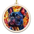 thumbnail image 1 of Bulldog Stained Glass Suncatcher Ornament – Holiday Ornament with Text for Loved Ones, Family & Friends, Christmas 2025 Decoration, 1 of 6
