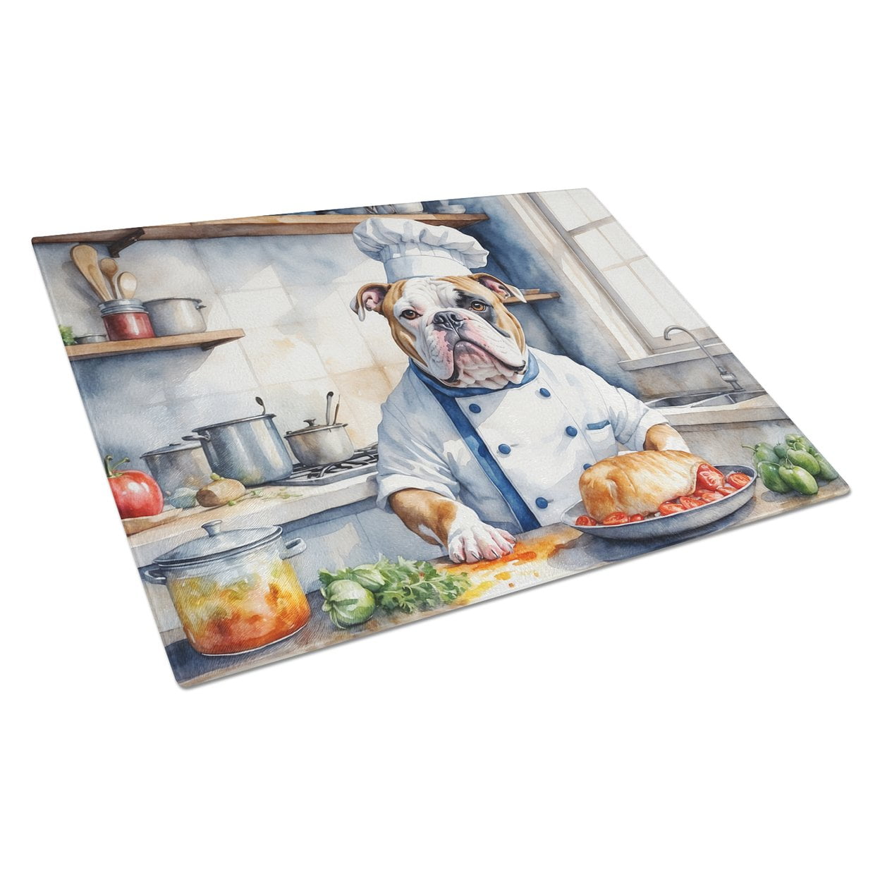 Bulldog The Chef Glass Cutting Board 12 in x 15 in